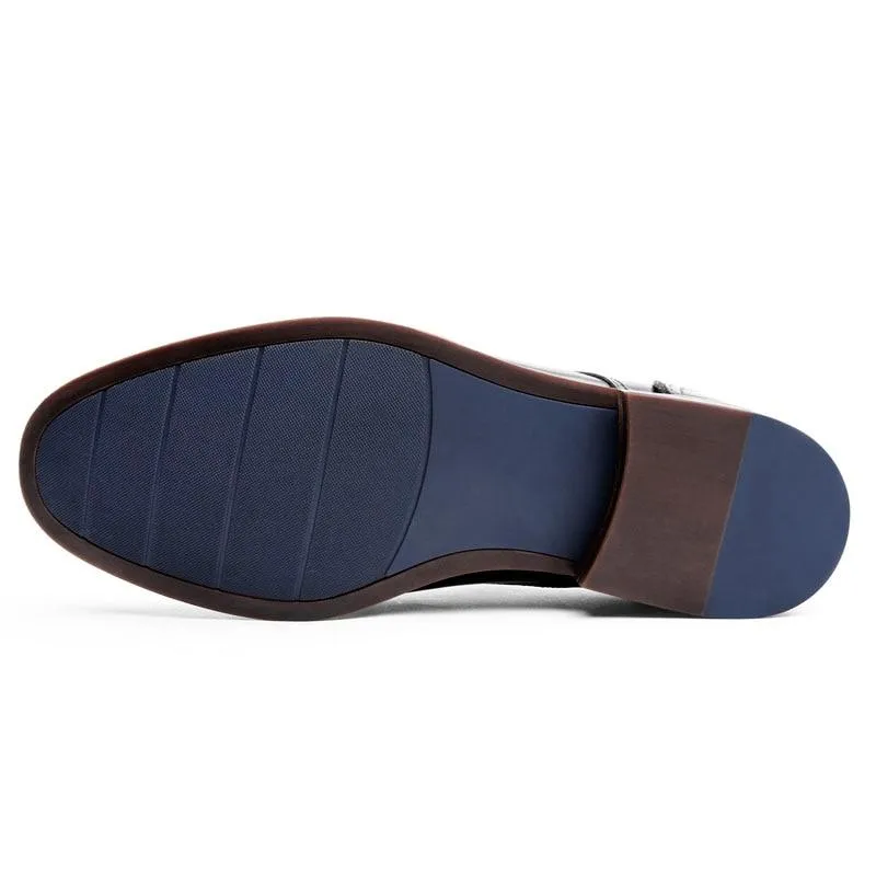 Autumn Fashion Pointed Toe Genuine Leather Work Formal Shoes for Men