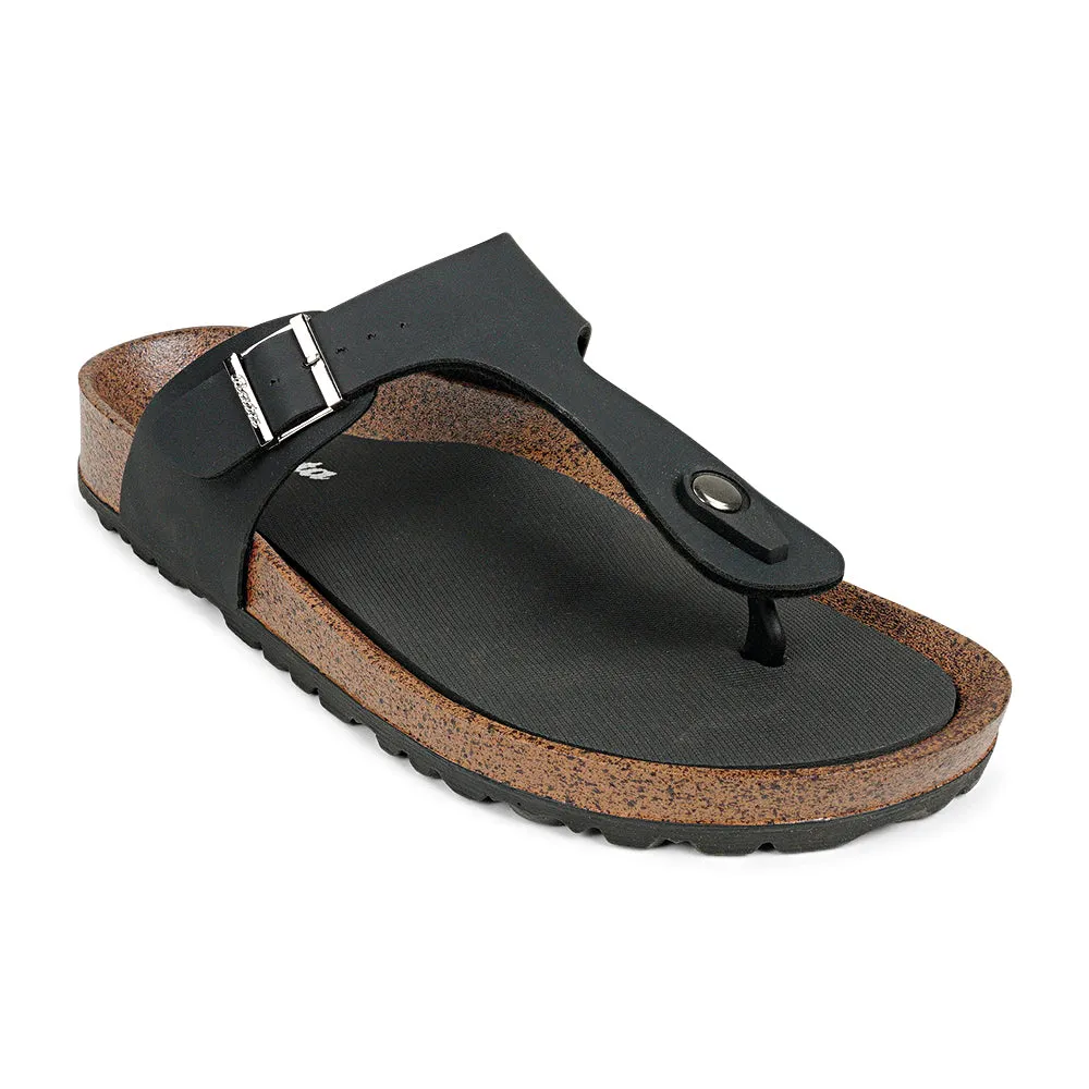 Mens Durable Matte Finish Toe-Post Sandals by Bata