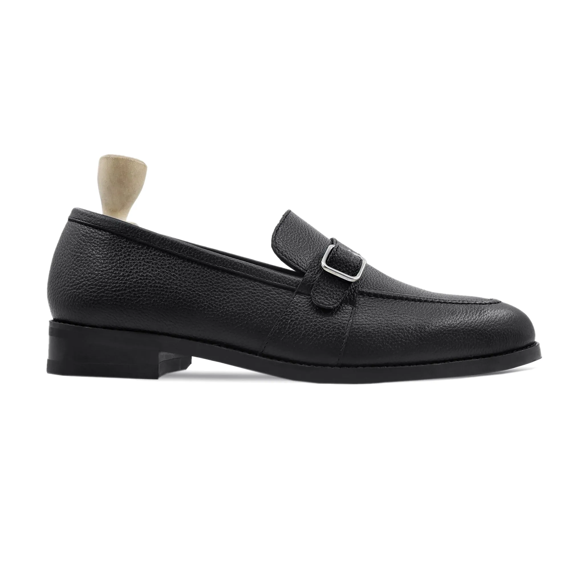 Brasilia - Men's Black Pebble Grain Leather Loafer