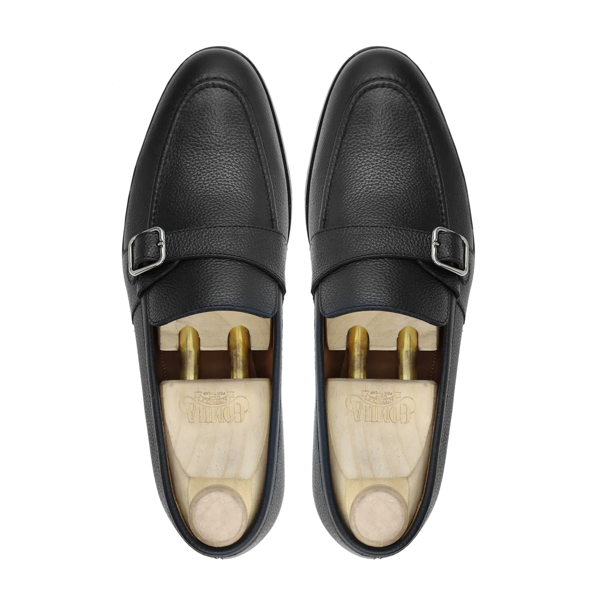 Brasilia - Men's Black Pebble Grain Leather Loafer