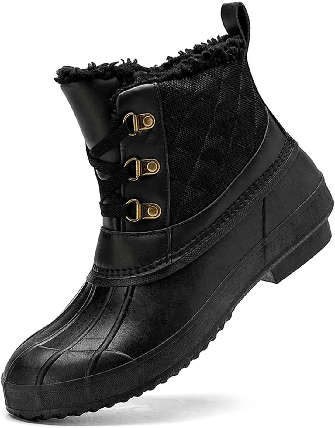 CERYTHRINA Womens Duck Boots Waterproof Warm Snow Boots Outdoor Winter Booties Ankle Rain Boot