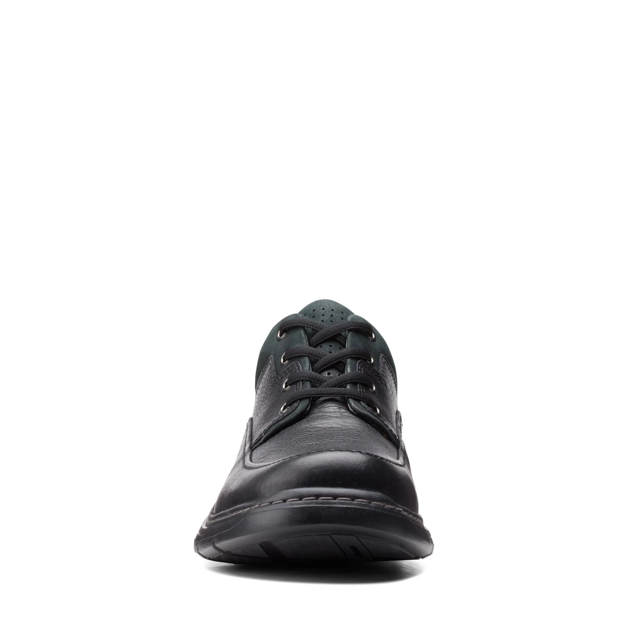 Clarks Un Brawley Lace Black Leather - Wide Width