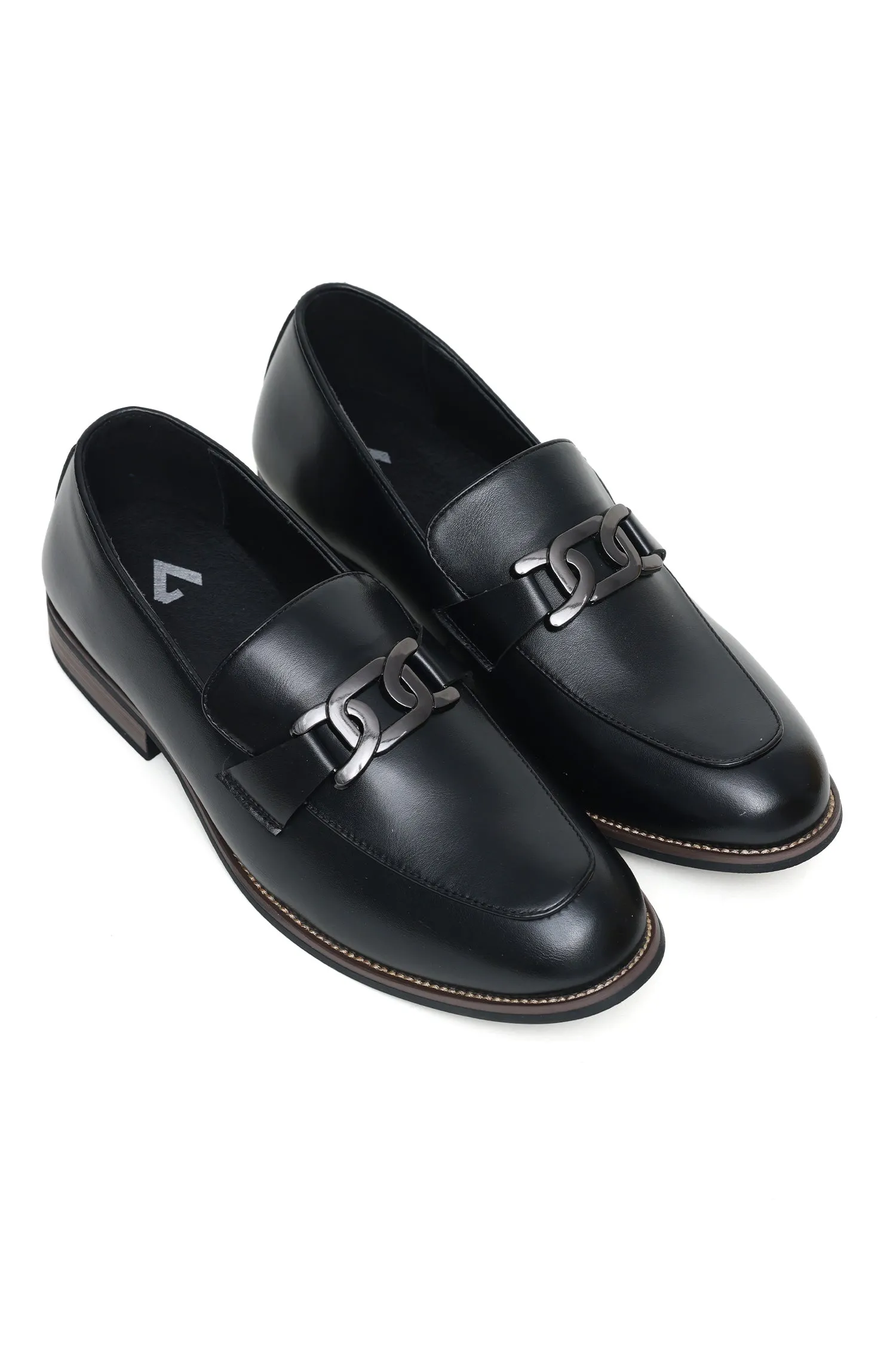 CLASSIC CHAIN LINK LOAFERS-BLACK