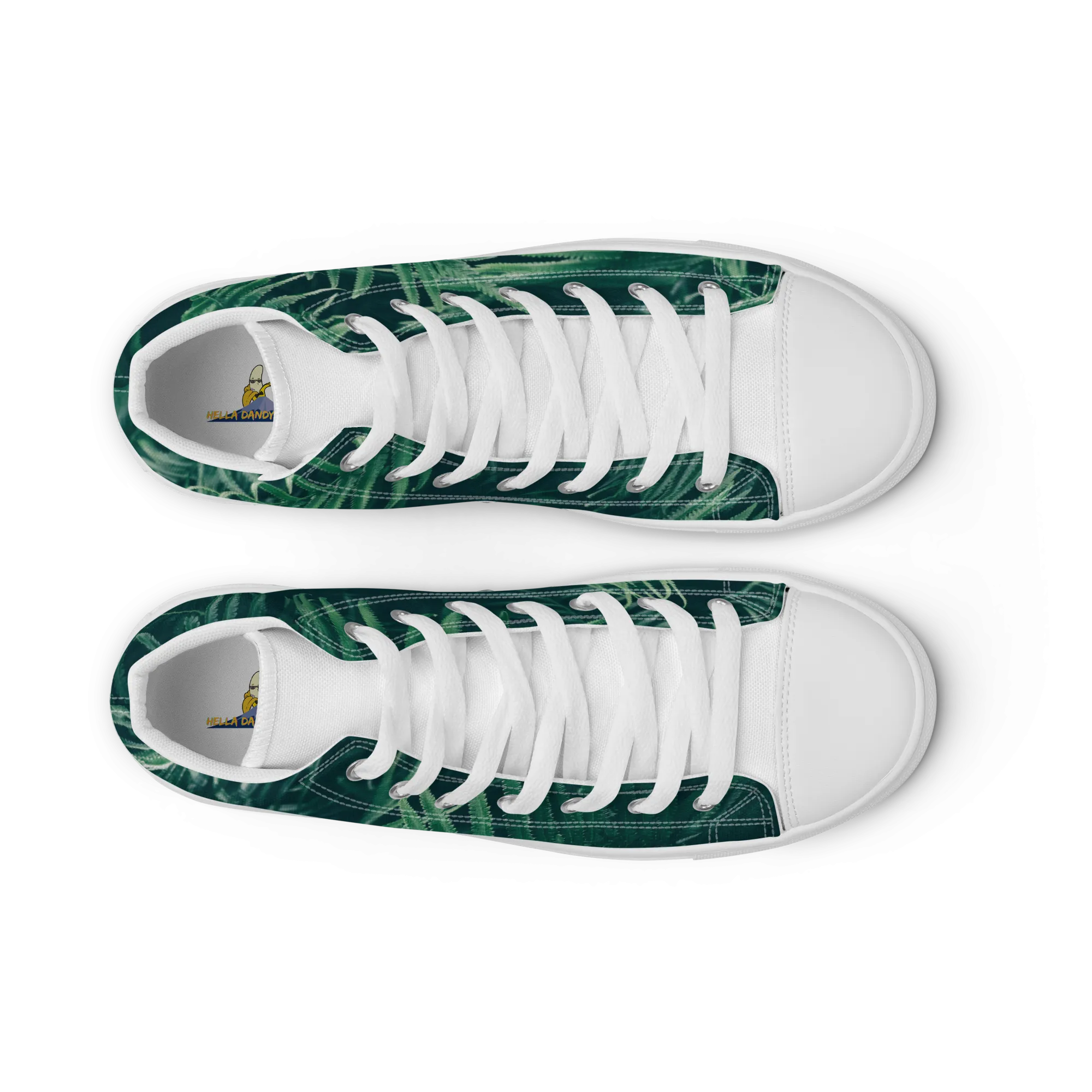 Everything is Fern Men’s high top canvas shoes