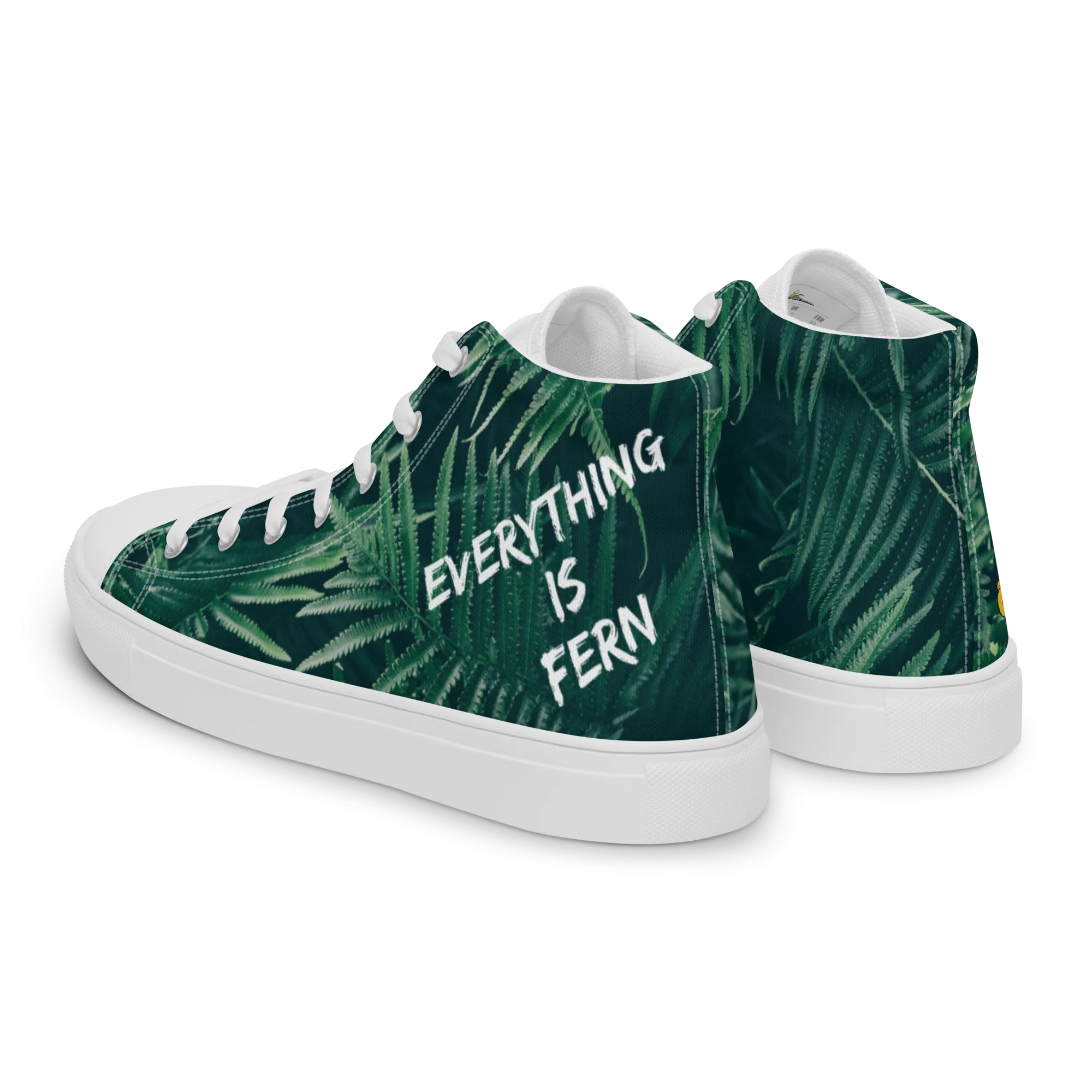 Everything is Fern Men’s high top canvas shoes