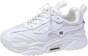Flying Weaving Sneakers Women Fall and Winter Fashion Round Head Lace Up Casual Shoes Thick Bottom Men Water Shoe