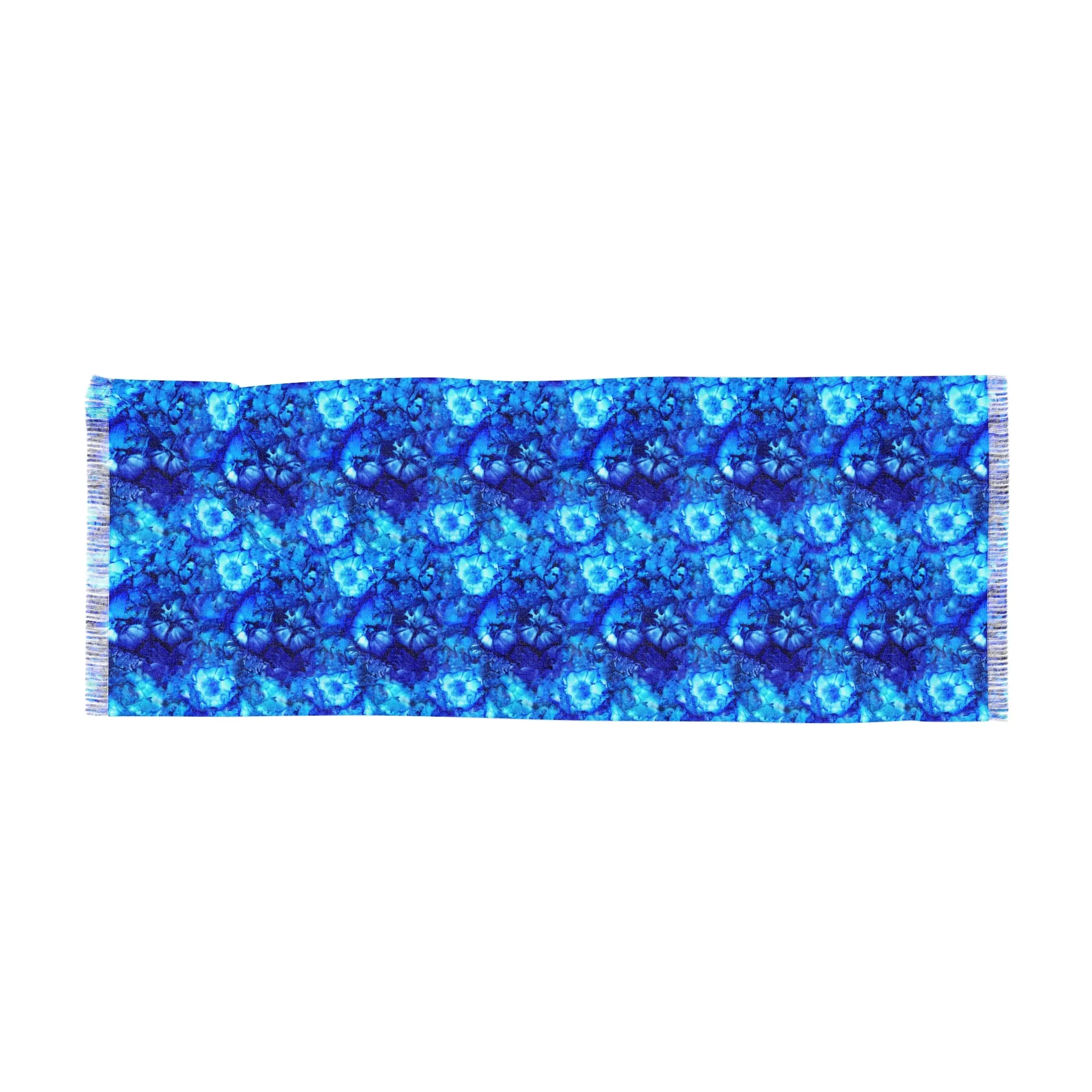 Fringe Scarf - Serenity Print