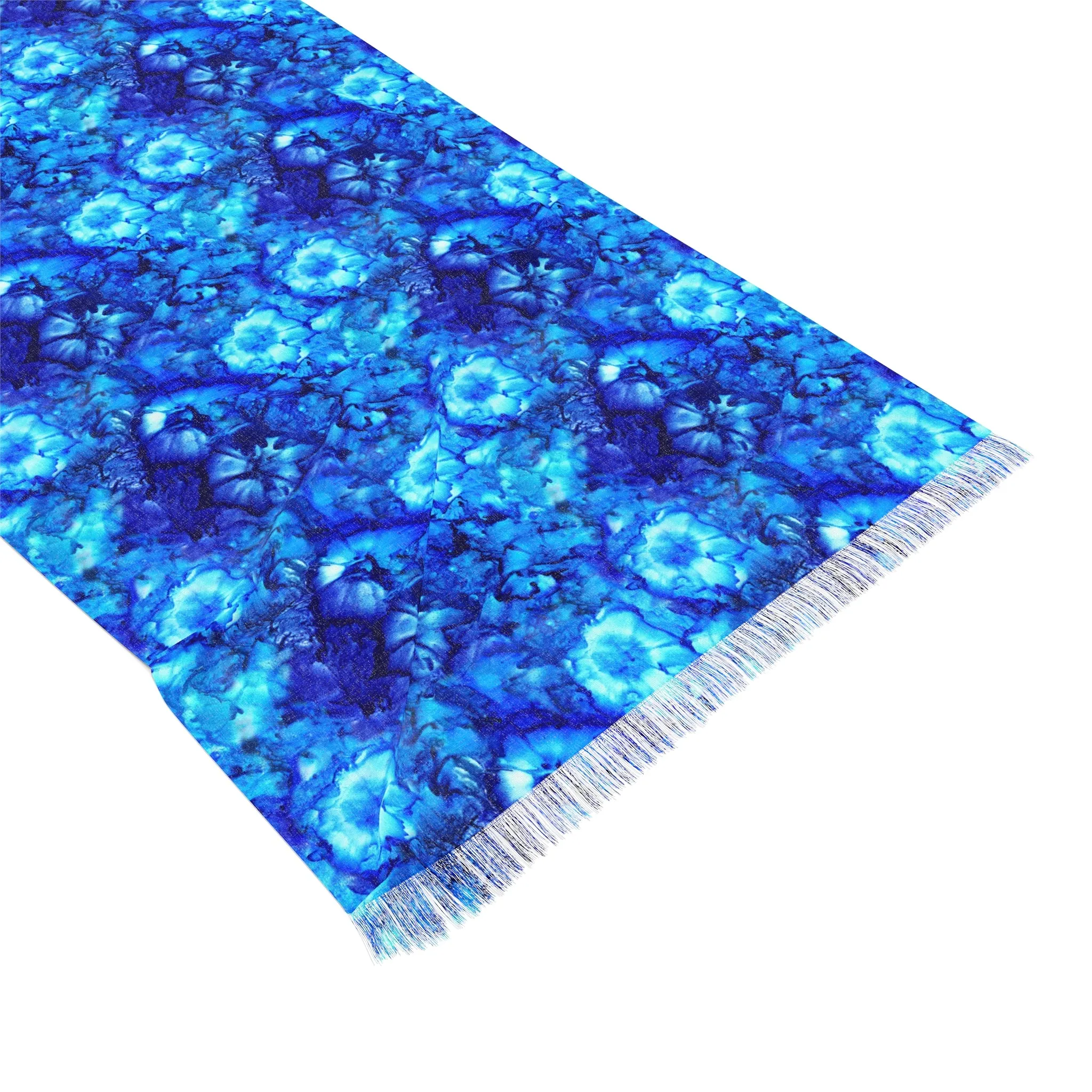 Fringe Scarf - Serenity Print