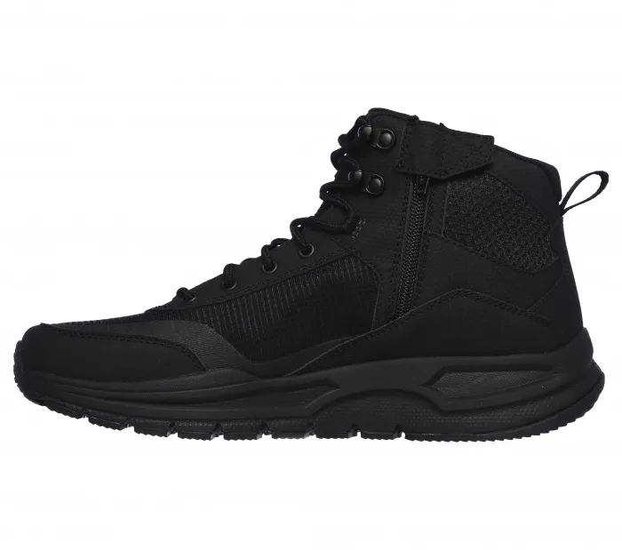 Ghete sport, barbati, SKECHERS WATER REPELLENT Trekkings Escape Plan 2 Wood Rock 51705-BBK negru, piele ecologica