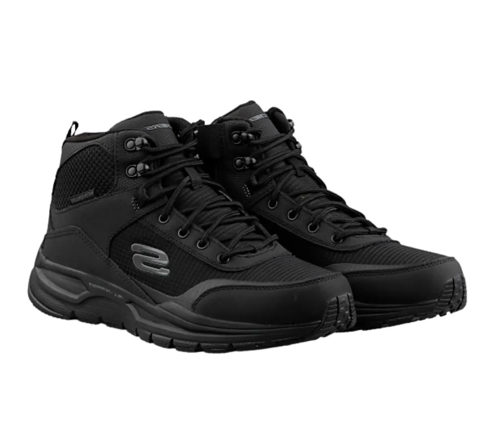 Ghete sport, barbati, SKECHERS WATER REPELLENT Trekkings Escape Plan 2 Wood Rock 51705-BBK negru, piele ecologica