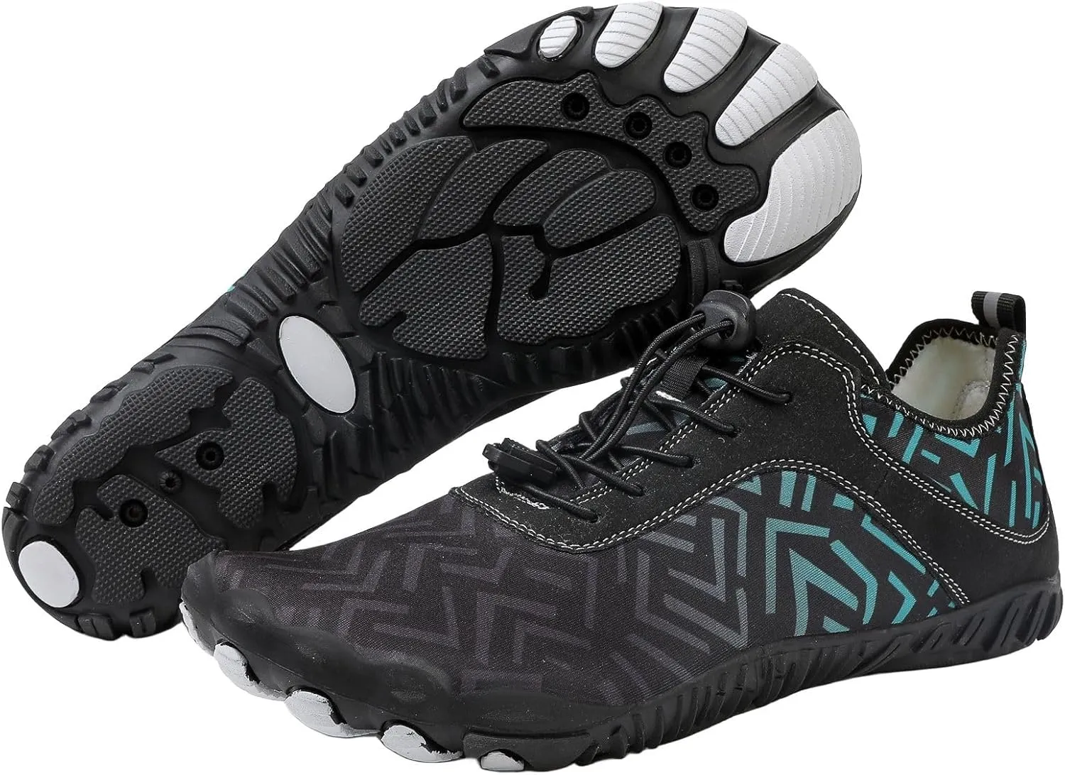 Hiking Water Shoes Women Men, Unisex Non-Slip Wide Toe Box Barefoot Grounded Footwear, Quick Dry Aqua Shoes, Zero Drop Breathable Hiking Sneakers for Hike, Walking, Running, Swimming, Travel