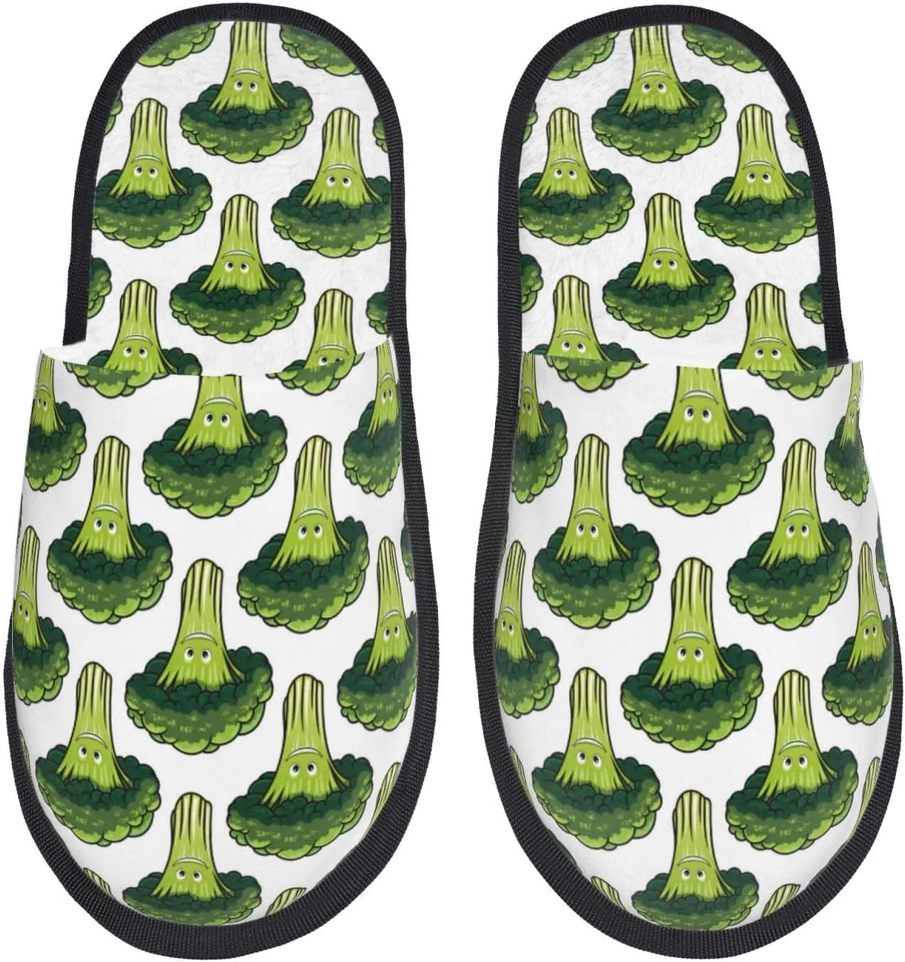 House Slippers for Womens Men - cute broccoli Soft House Shoes Fuzzy Slippers, Lightweight Slip-On Cozy House Slippers for Womens Indoor Outdoor