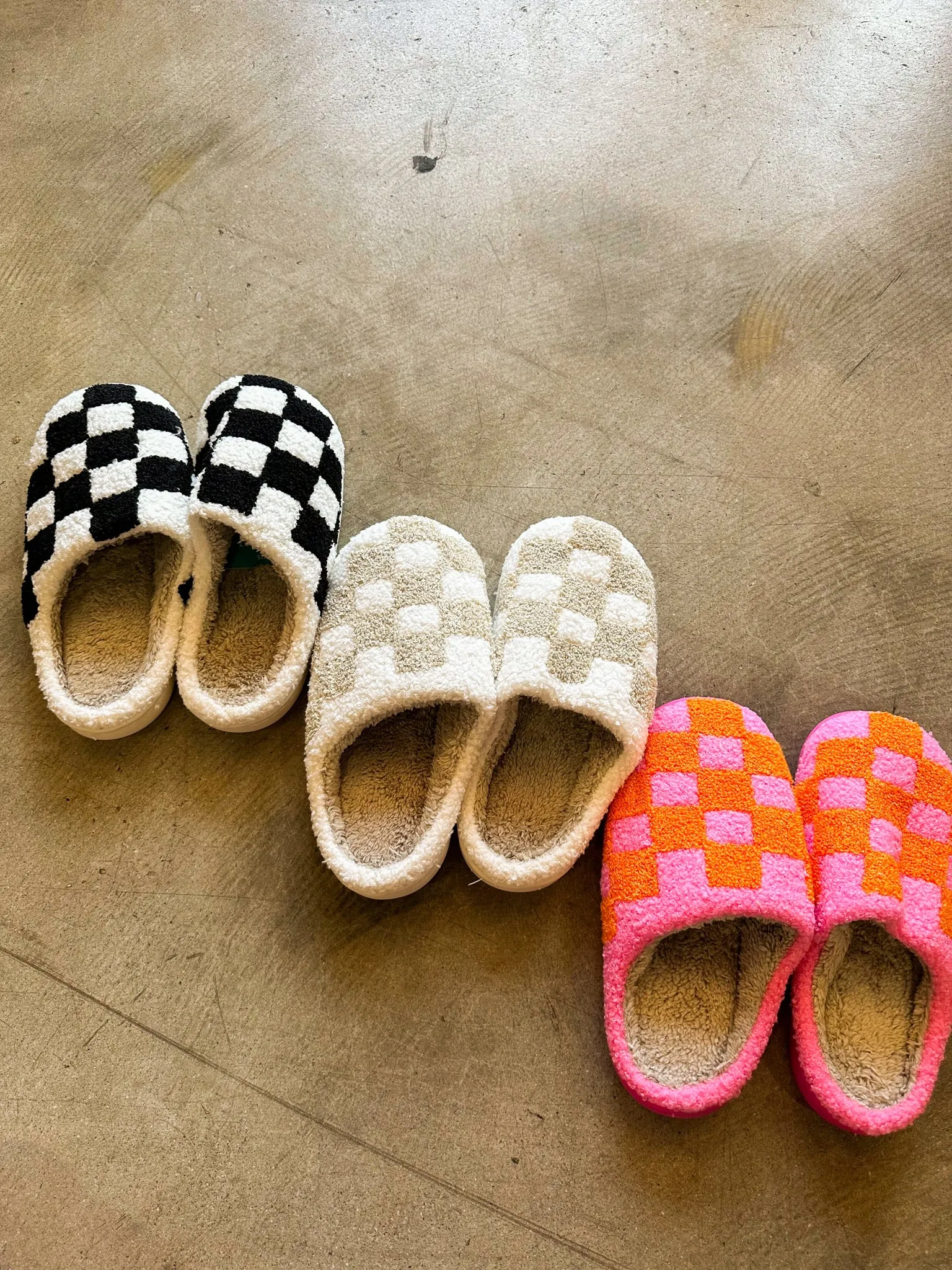 Just Checking In Fuzzy Slippers