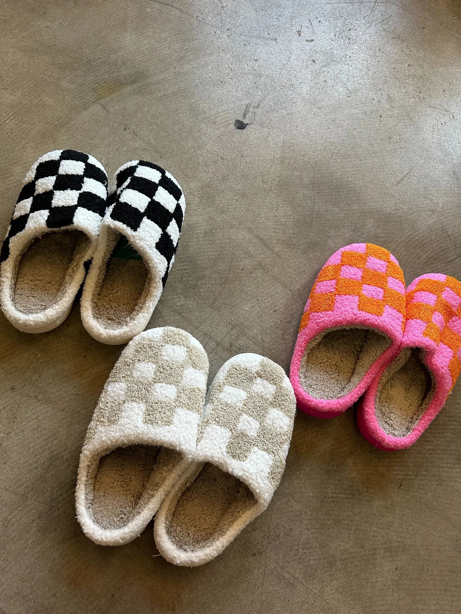 Just Checking In Fuzzy Slippers