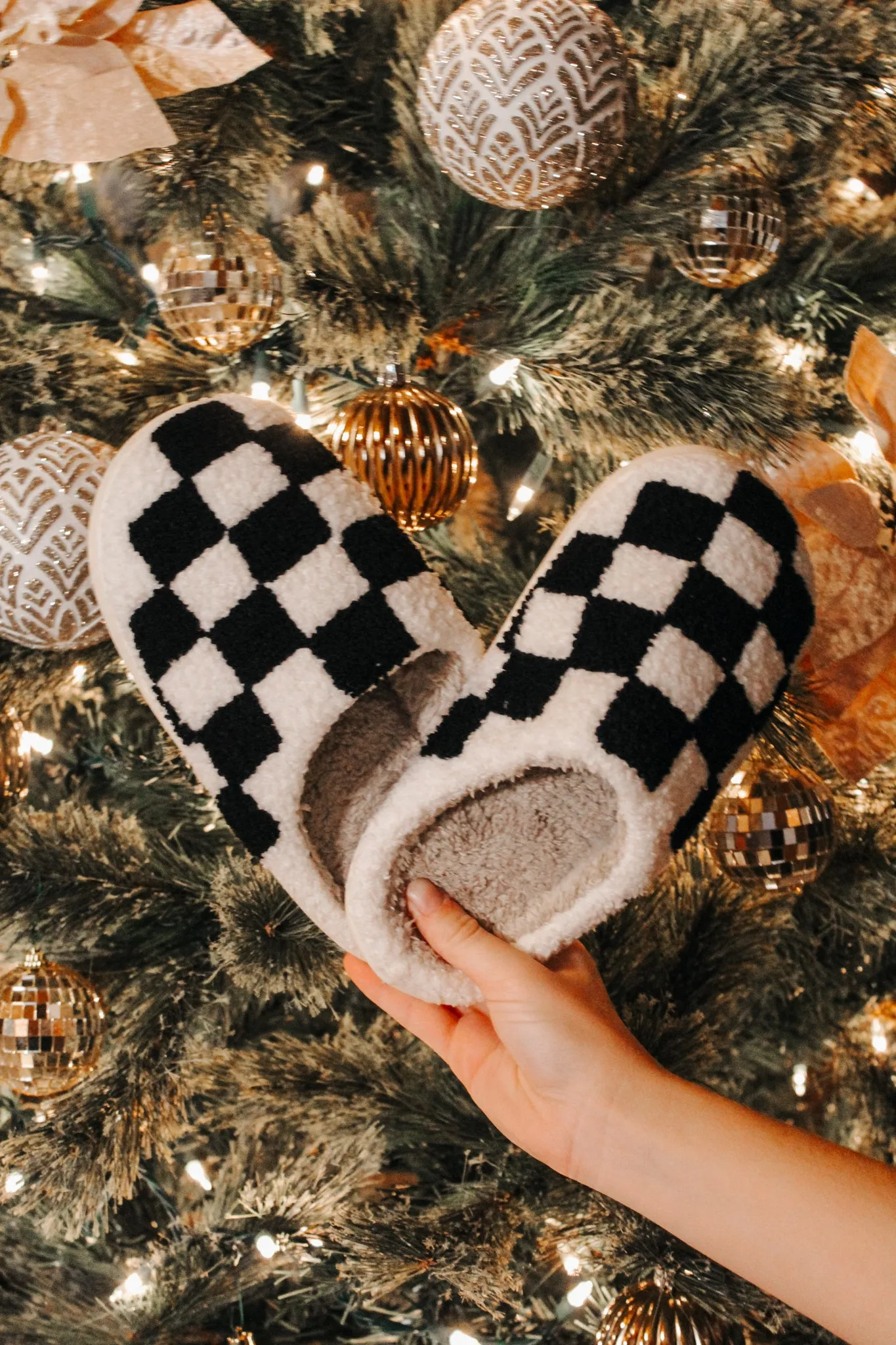 Just Checking In Fuzzy Slippers