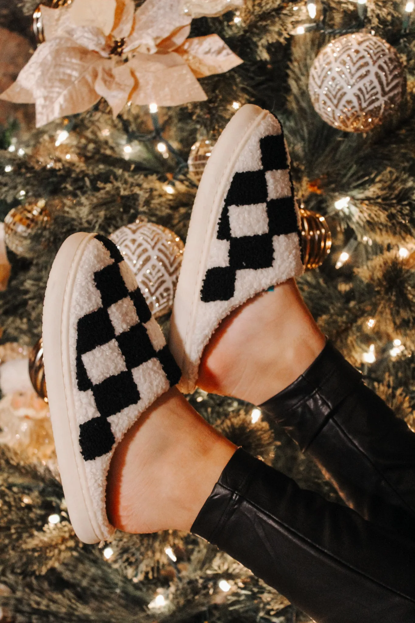 Just Checking In Fuzzy Slippers