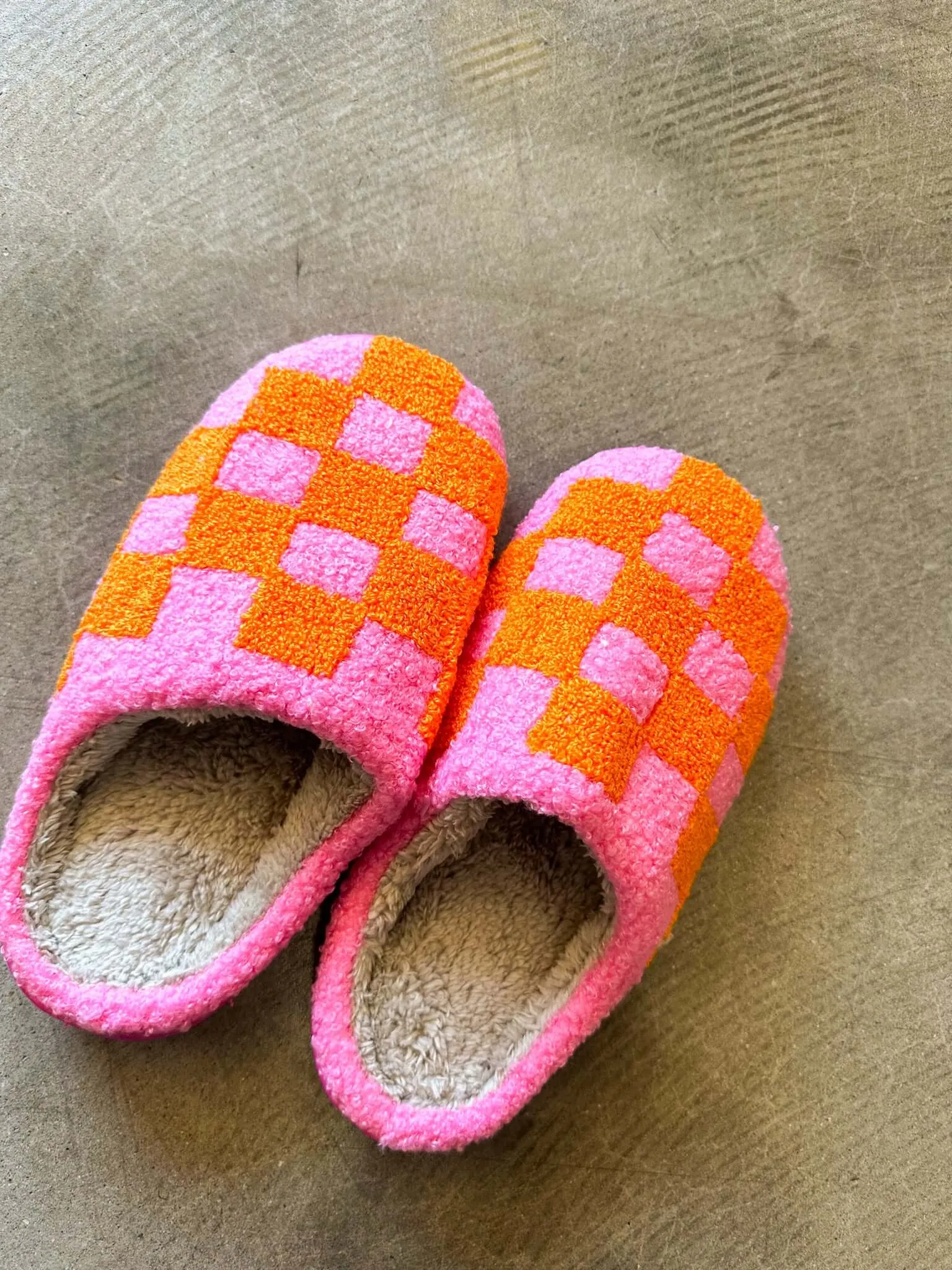 Just Checking In Fuzzy Slippers