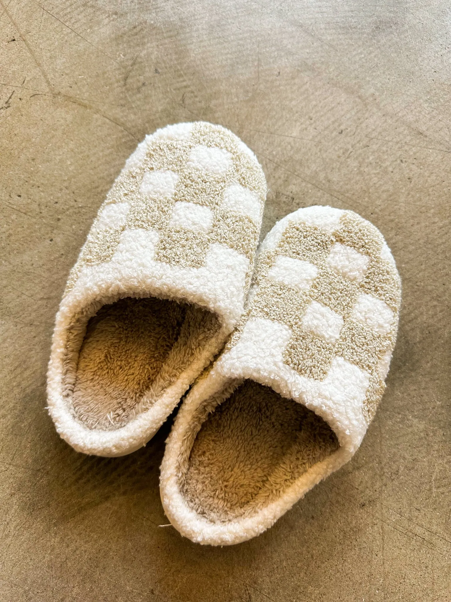 Just Checking In Fuzzy Slippers