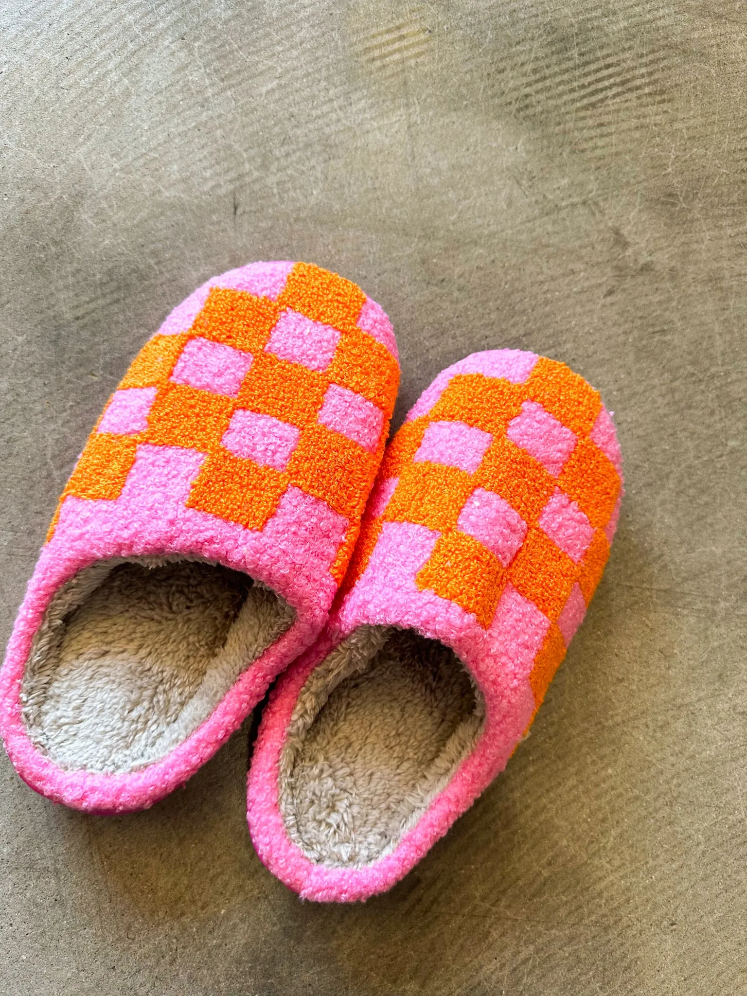 Just Checking In Fuzzy Slippers