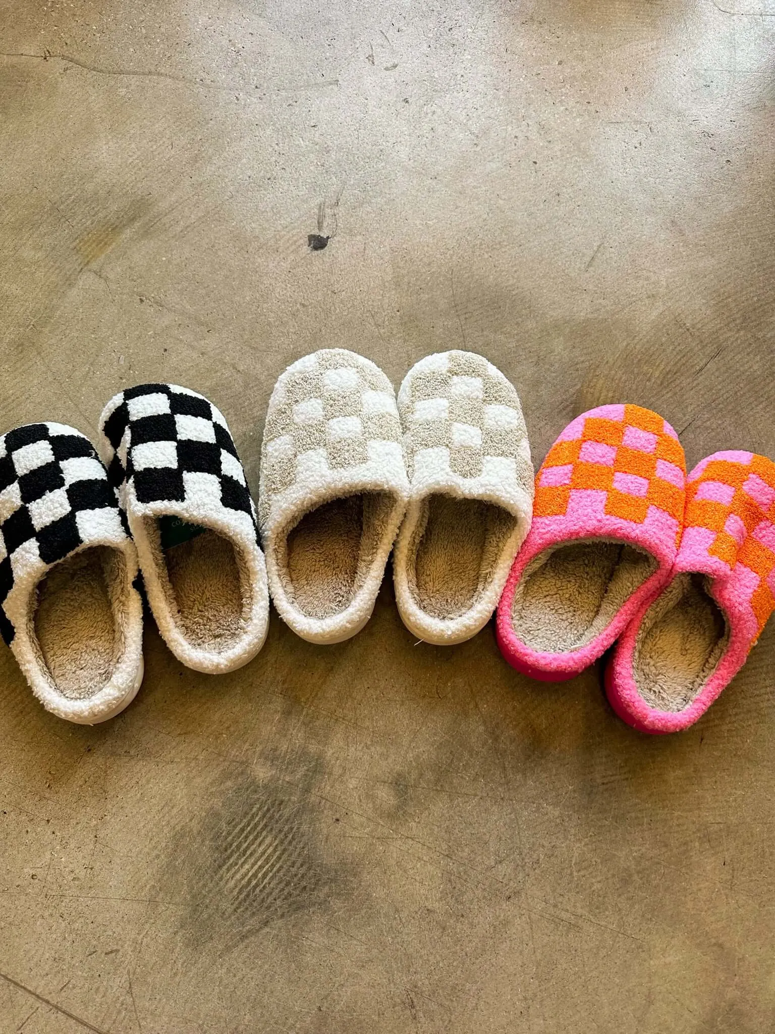 Just Checking In Fuzzy Slippers