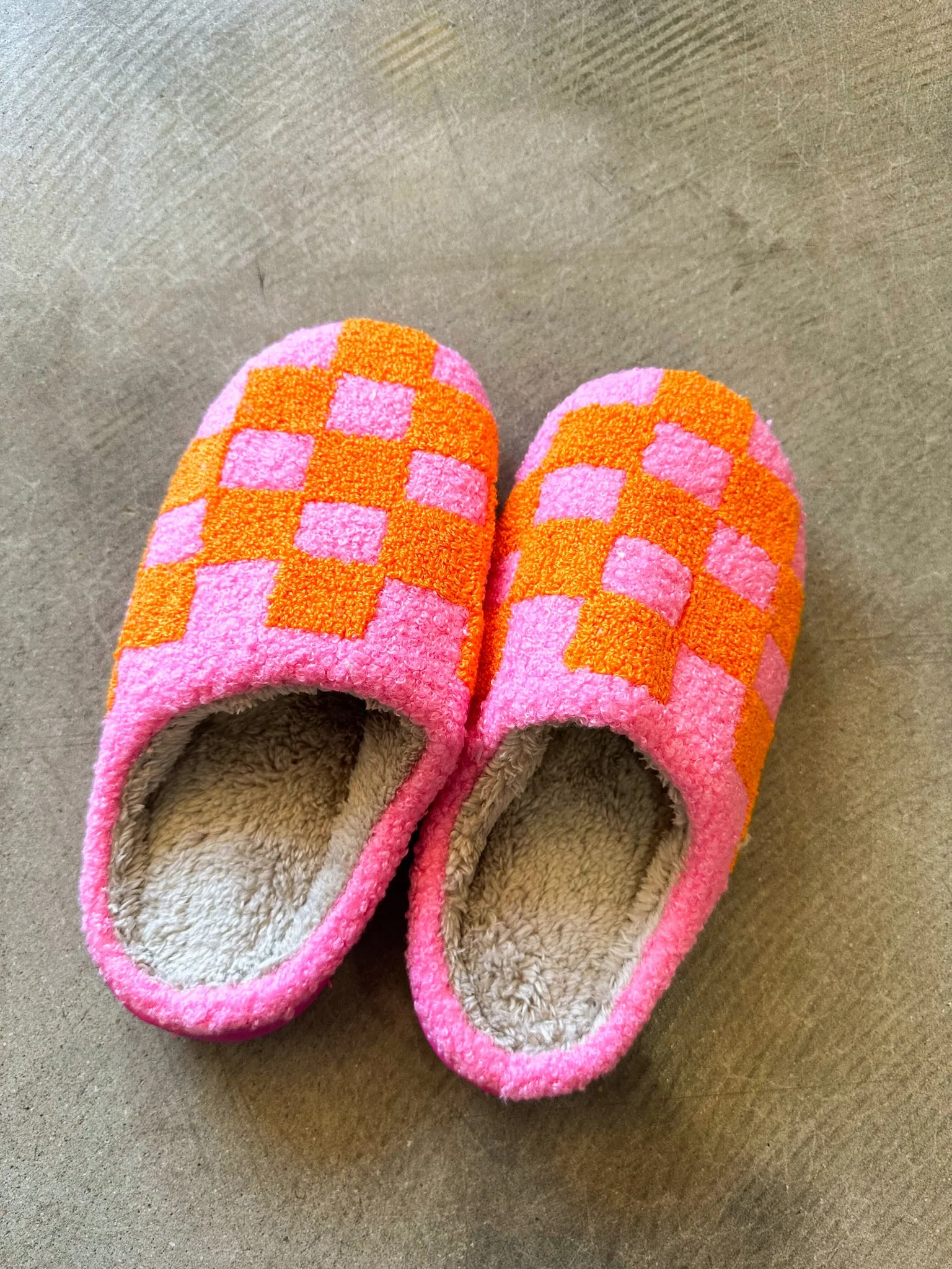 Just Checking In Fuzzy Slippers