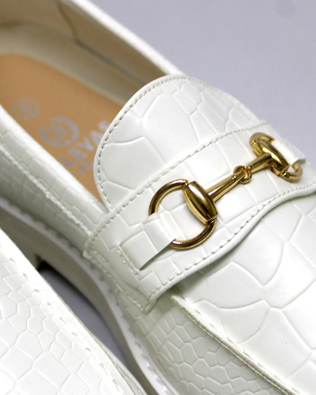 K7 Marco Leather White Penny Moccasin