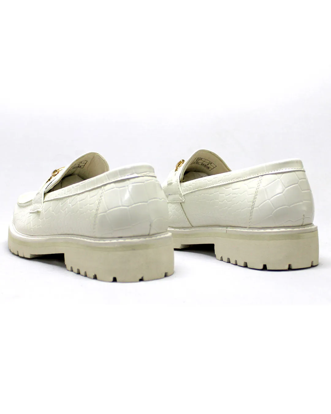 K7 Marco Leather White Penny Moccasin