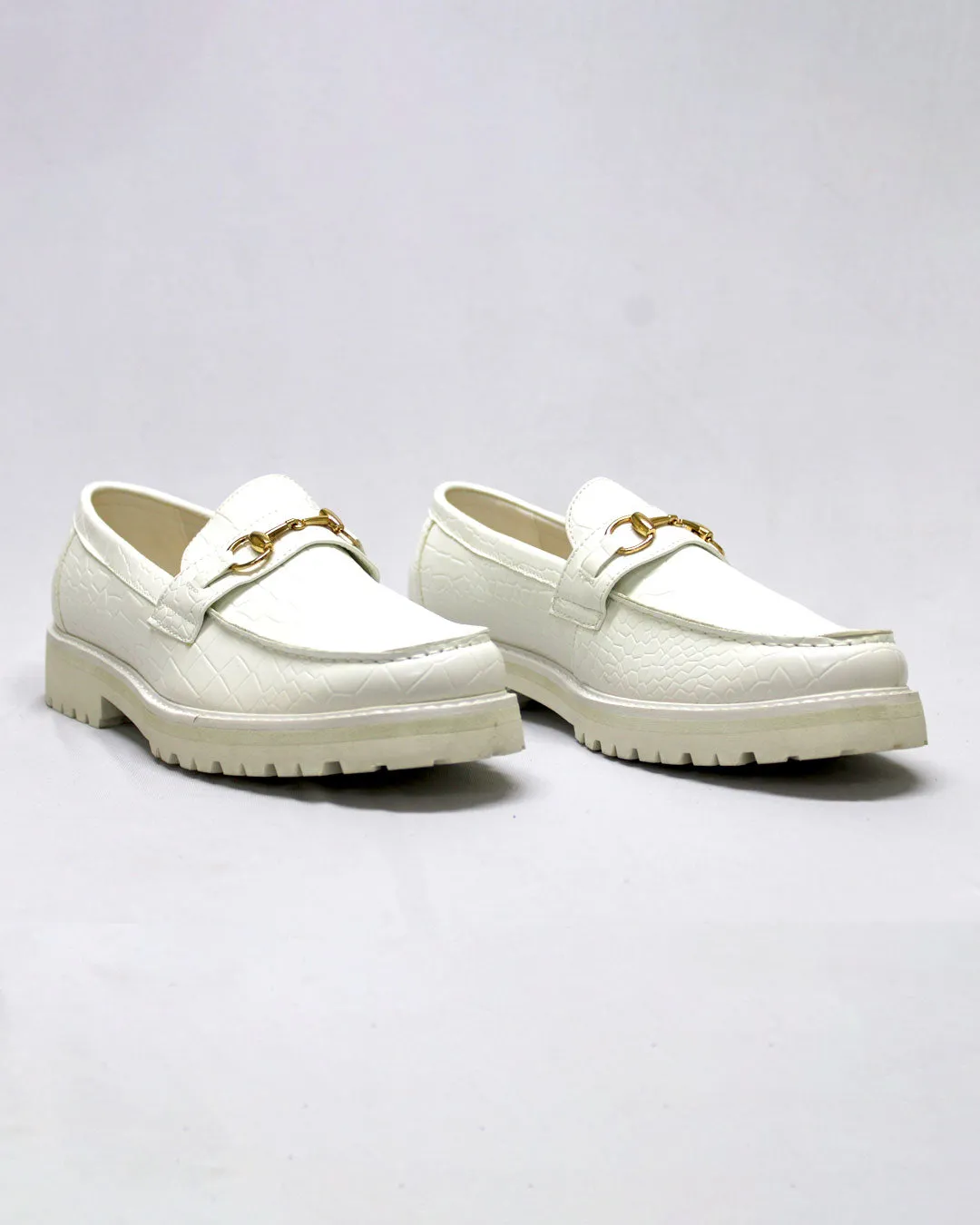 K7 Marco Leather White Penny Moccasin