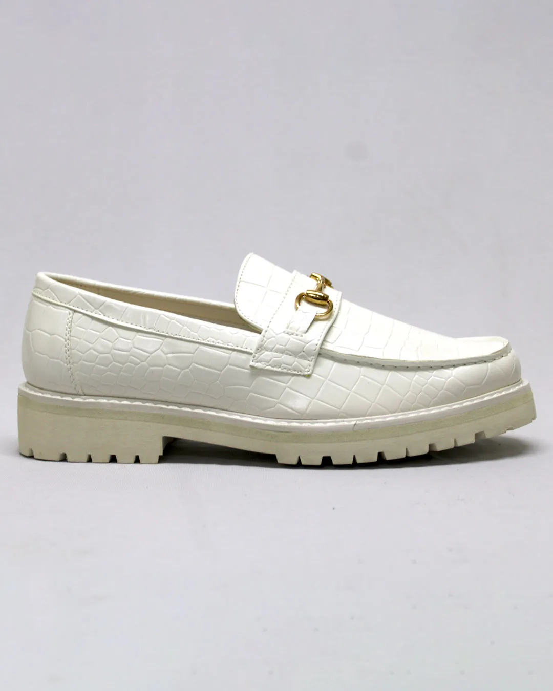 K7 Marco Leather White Penny Moccasin