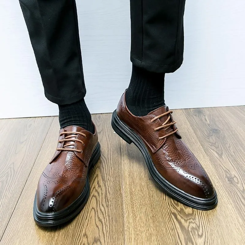 Men's Business Work Business Wedding Oxford Shoes Fashion Breathable Prom Business Wedding Dress Shoes