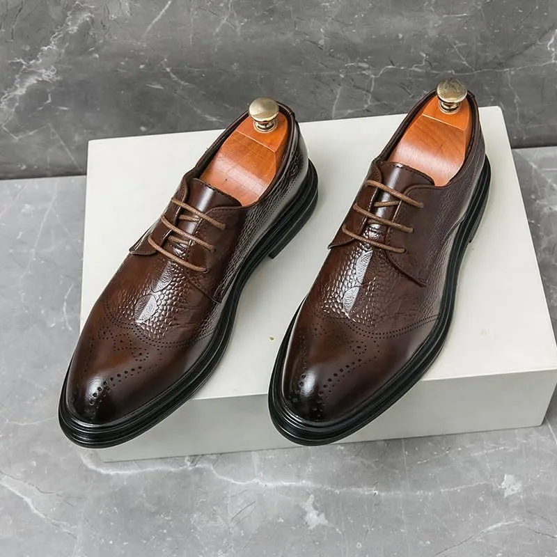 Men's Business Work Business Wedding Oxford Shoes Fashion Breathable Prom Business Wedding Dress Shoes