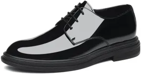 Men’s Patent Leather Dress Shoes – Formal Business Oxford, Non-Slip Men's Elevator Shoes 2" Taller Business