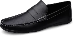 Men's Slip-On Dress Shoes Mens Casual Classic Summer Patent Leather Loafers Lightweight All-Day Comfort Tuxedo Shoes