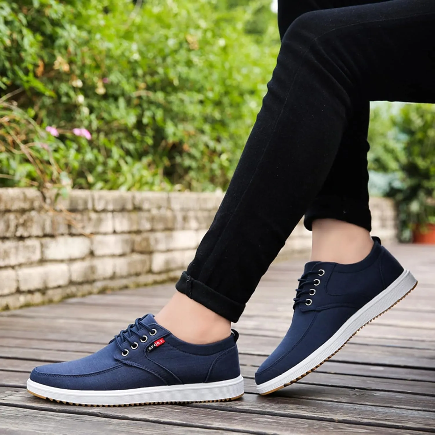 Mens Slip on Sneakers Non Slip Shoes for Men Men's Fashion Sneakers Casual Walking Shoes Dress Shoes Men
