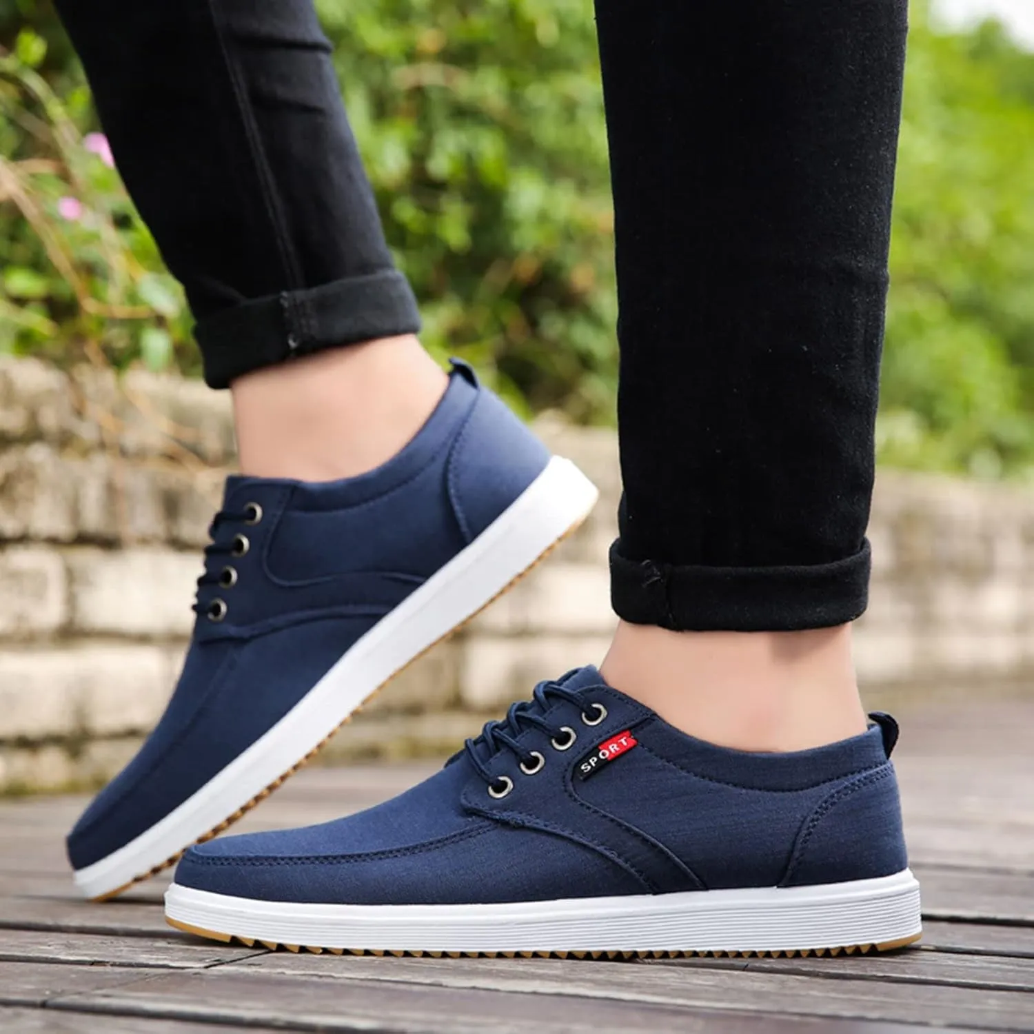 Mens Slip on Sneakers Non Slip Shoes for Men Men's Fashion Sneakers Casual Walking Shoes Dress Shoes Men