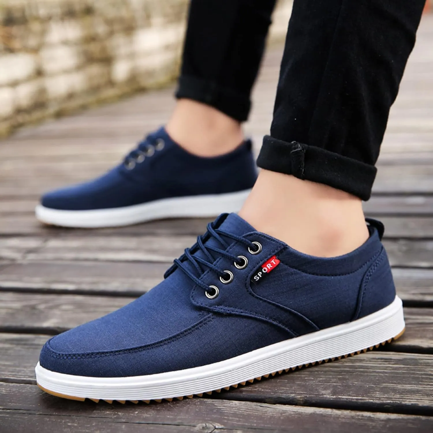 Mens Slip on Sneakers Non Slip Shoes for Men Men's Fashion Sneakers Casual Walking Shoes Dress Shoes Men
