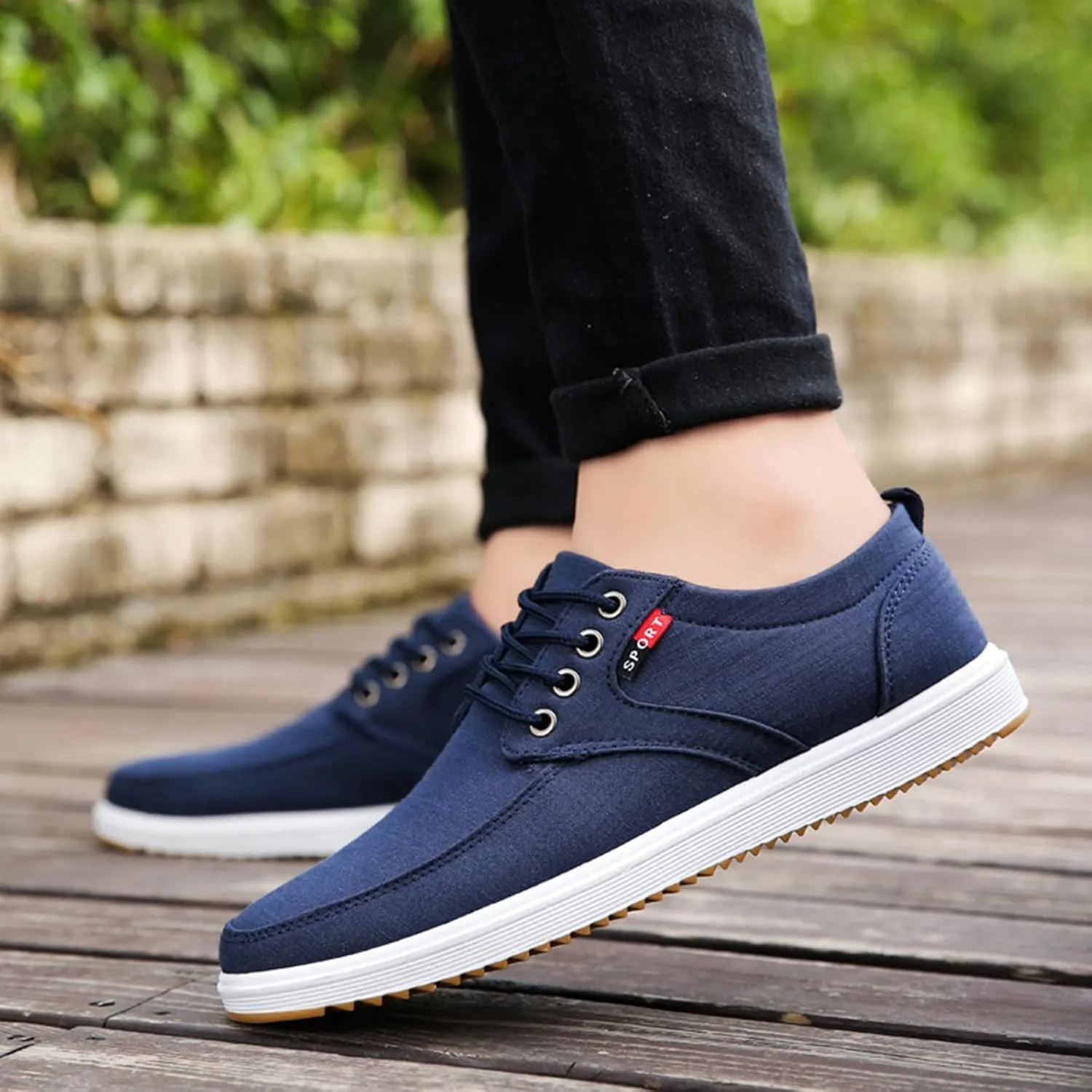 Mens Slip on Sneakers Non Slip Shoes for Men Men's Fashion Sneakers Casual Walking Shoes Dress Shoes Men