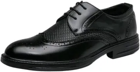 New Luxury Men Dress Wedding Shoes Platform Fashion Pointed Toe Heighten Oxford Shoes Party Prom Shoes Casual Breathable Genuine Leather Shoes