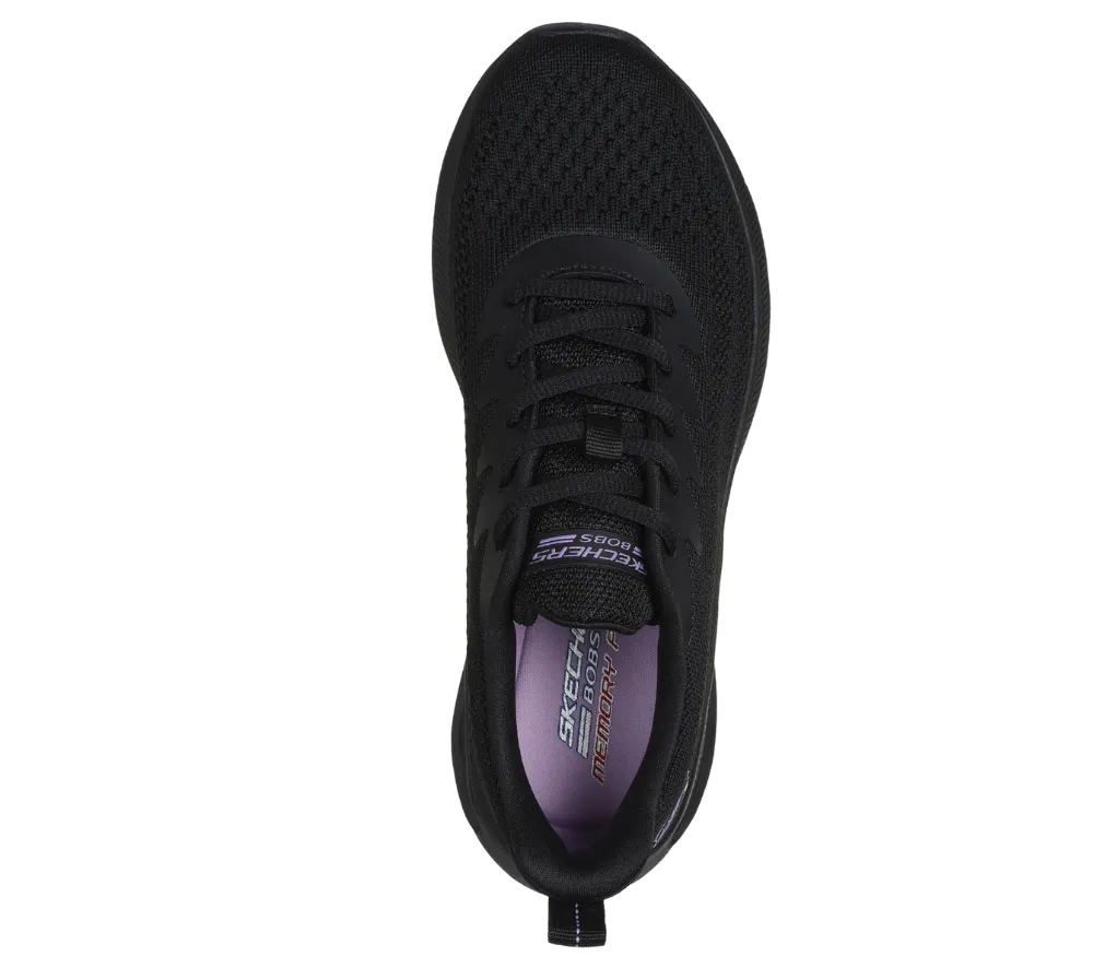 Pantofi sport, dama, SKECHERS BOBS UNITY-SLEEK WAVES 117441-BBK negru, textil