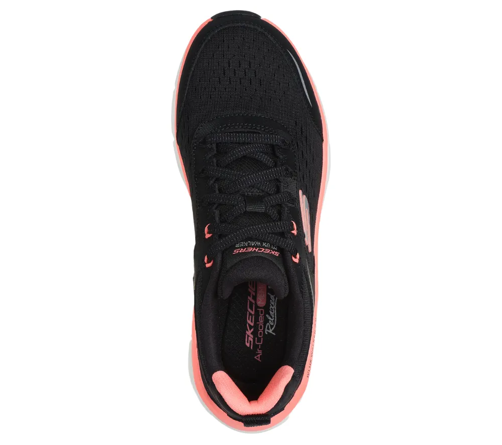 Pantofi sport, dama, SKECHERS D'LUX WALKER DAISY DOLL 150093-BKCL negru, piele naturala