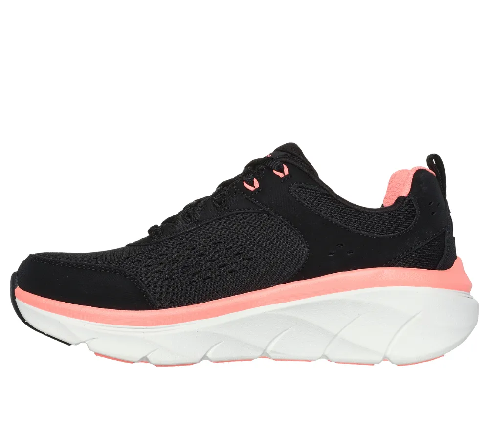 Pantofi sport, dama, SKECHERS D'LUX WALKER DAISY DOLL 150093-BKCL negru, piele naturala