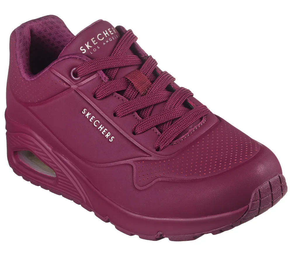 Pantofi sport, dama, SKECHERS Uno Stand On Air 73690-PLUM mov, piele ecologica