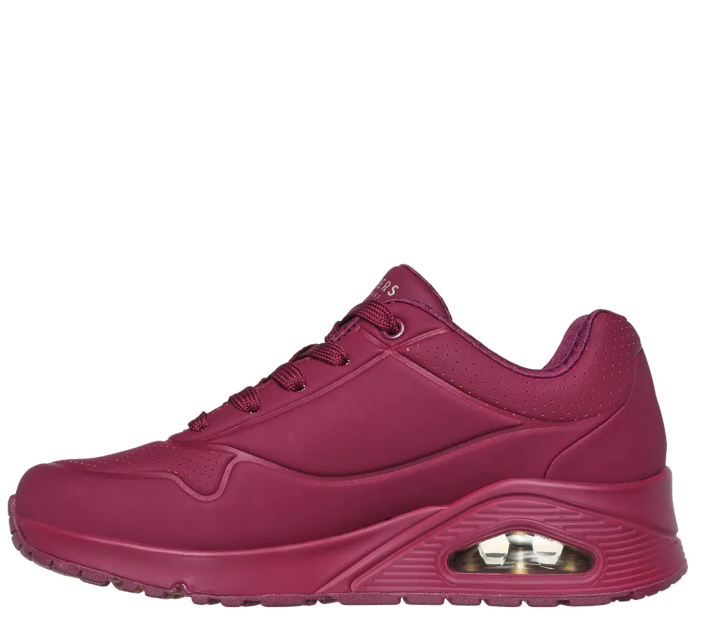 Pantofi sport, dama, SKECHERS Uno Stand On Air 73690-PLUM mov, piele ecologica