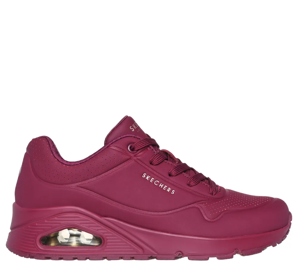 Pantofi sport, dama, SKECHERS Uno Stand On Air 73690-PLUM mov, piele ecologica