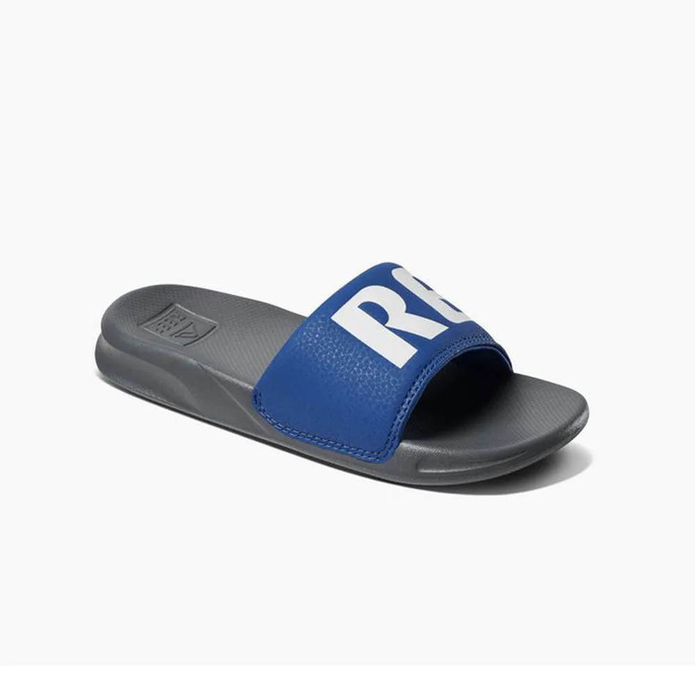 Reef Kids One Slide Sandals  - Grey/Blue