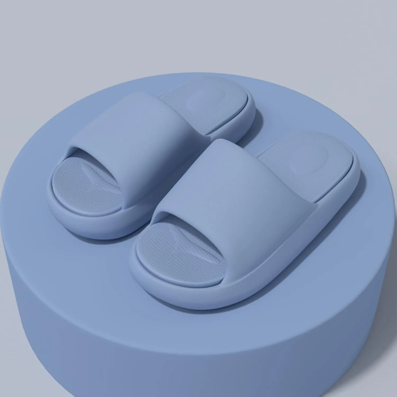 Roorsily Men's Breathable Open Toe Slippers Home Bathroom Slippers Soft Memory Foam Slippers Fashion Cloud Slippers