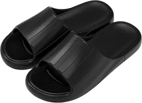 Roorsily Men's Cloud Slippers Home Bathroom Sandals Convenient Open Toe Slippers Breathable Casual Beach Slippers