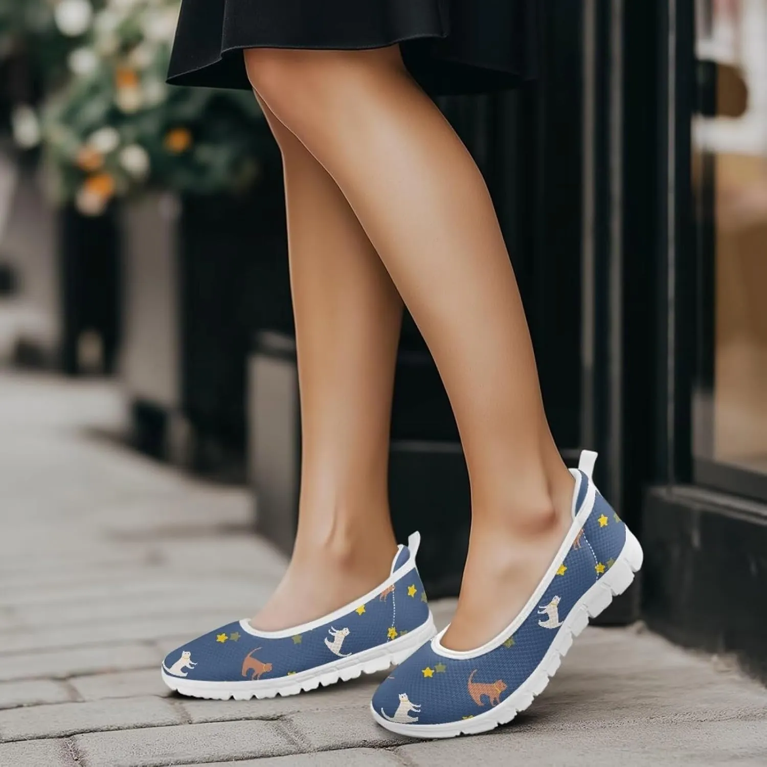 Slip On Casual Shoes Comfortable Lightweight Art Travel Shoes Ladies Flat Stylish Loafers SizeUS 6-11