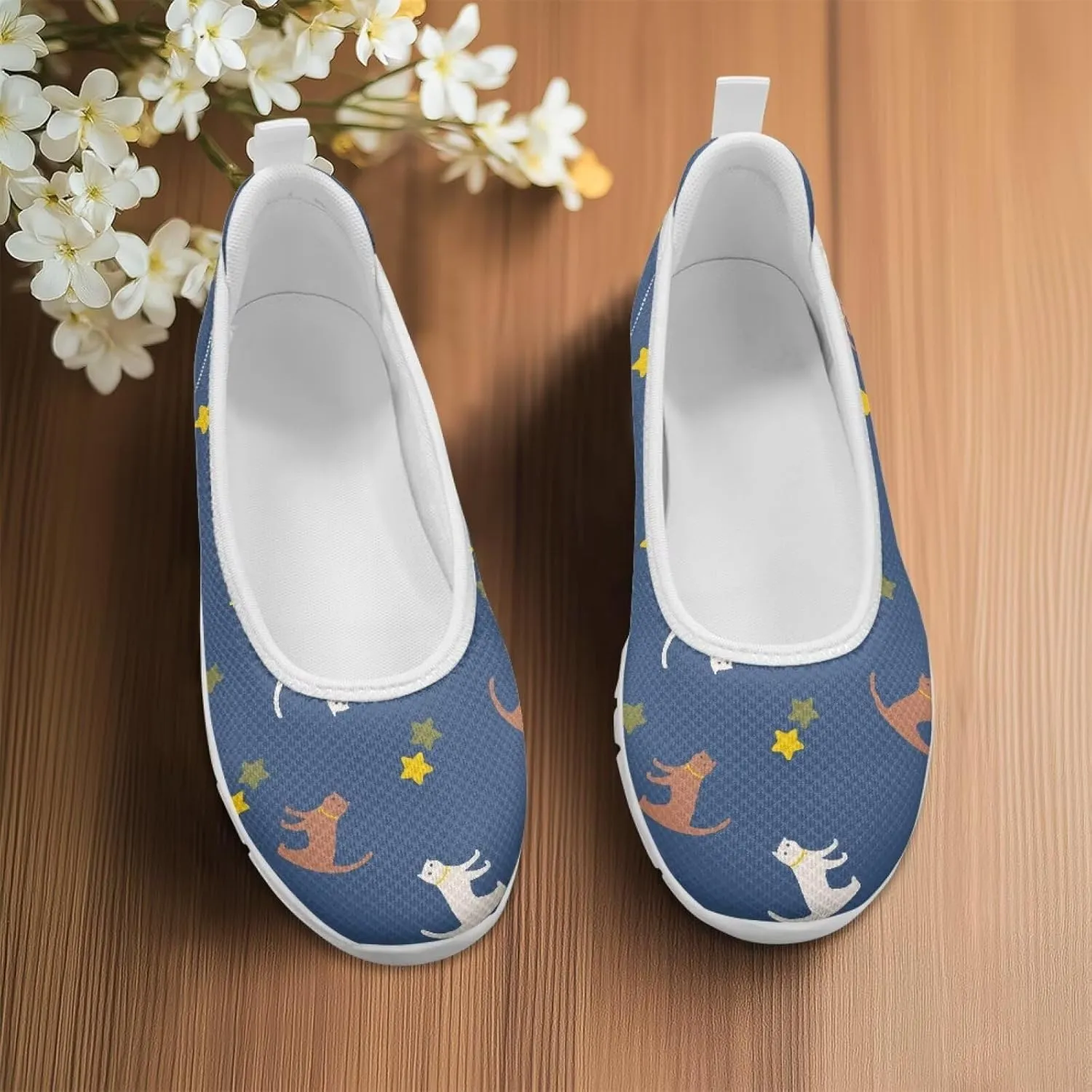 Slip On Casual Shoes Comfortable Lightweight Art Travel Shoes Ladies Flat Stylish Loafers SizeUS 6-11