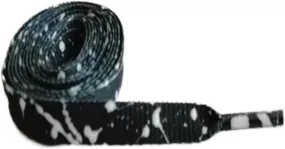 Splatter Flat Shoelaces Printing Speckle Shoelace White Black Ink Dots Graffiti Shoe Lace Red Sky Blue Dots